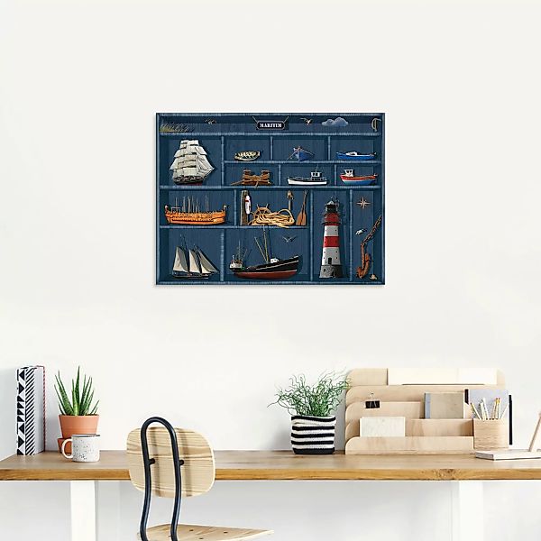 Artland Glasbild "Der maritime Setzkasten", Arrangements, (1 St.) günstig online kaufen