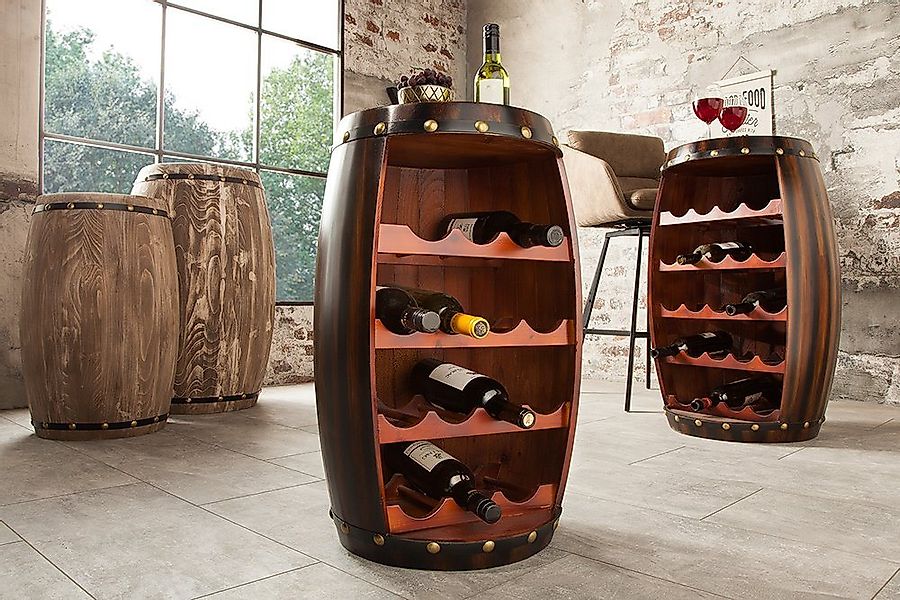 riess-ambiente Weinregal BODEGA 60cm coffee, Holz · Flaschenregal · Shabby günstig online kaufen