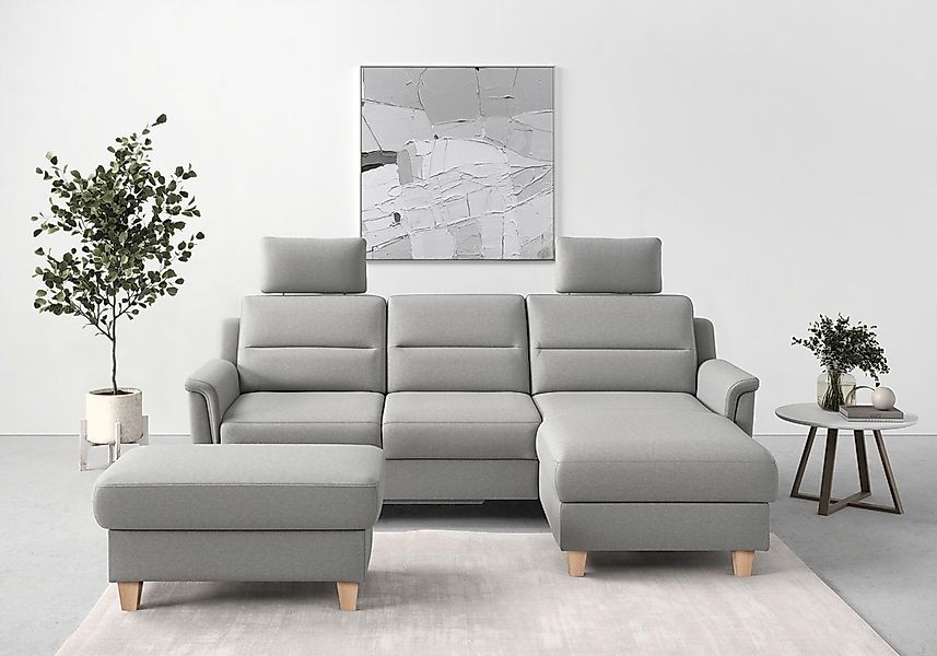 sit&more Ecksofa "Farö L-Form", inklusive Federkern, wahlweise mit Bettfunk günstig online kaufen