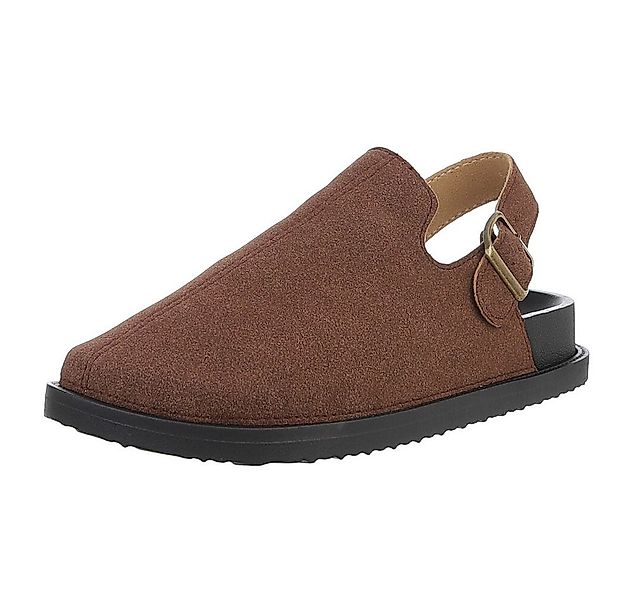 Ital-Design Damen Mules Freizeit Riemchensandalette (88828381) Flach Riemch günstig online kaufen