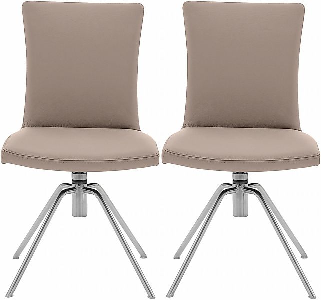 Musterring Polsterstuhl "Helmond 6700", (Set), 2 St., Echtleder, Drehgestel günstig online kaufen