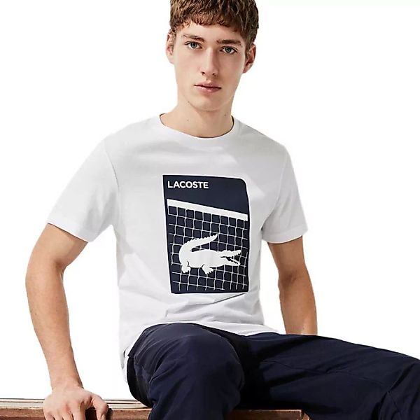 Lacoste Sport 3d Print Breathable Kurzärmeliges T-shirt S Blanc günstig online kaufen