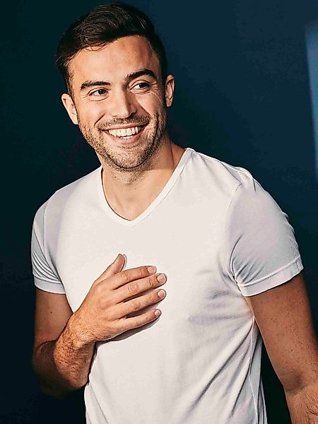 Suitable Vita T-Shirt V-Ausschnitt Weiß 2-Pack - Größe L günstig online kaufen