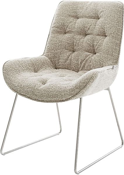 DELIFE Polsterstuhl Taimi-Flex, Kufengestell Edelstahl Webstoff günstig online kaufen