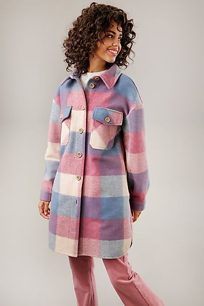 Aniston CASUAL Fleecejacke, im Karo-Dessin günstig online kaufen