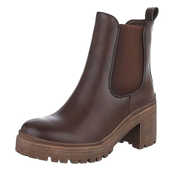 Ital-Design Kniehohe Damenstiefel mit Schnalle für günstig online kaufen