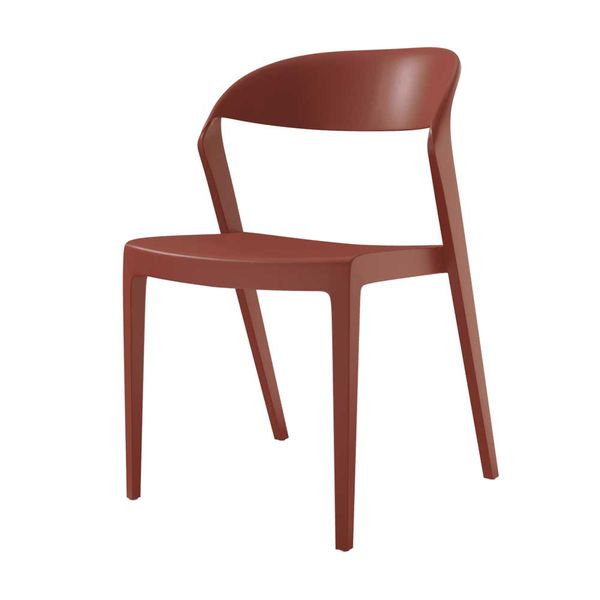 Gartenstuhl In- und Outdoorstuhl in Ziegel Rot aus Kunststoff (2er Set) günstig online kaufen