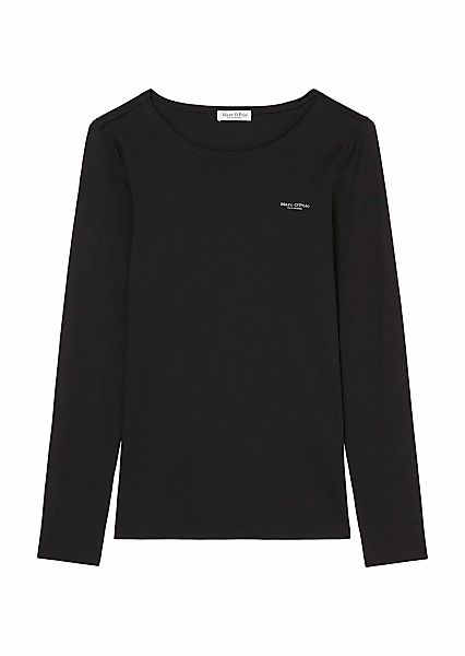 Marc O'Polo Langarmshirt mit Label-Print in Brusthöhe günstig online kaufen