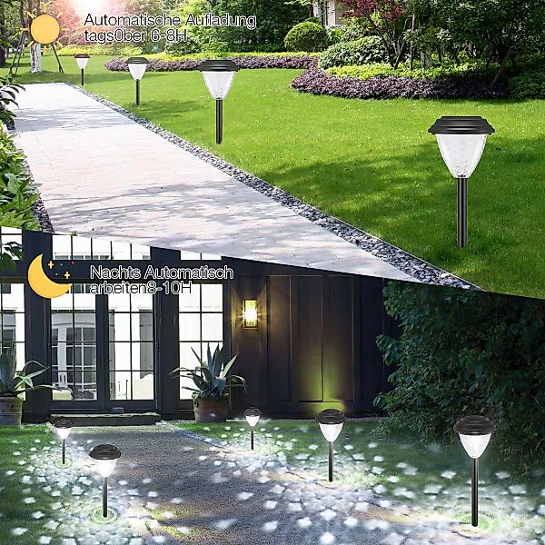 oyajia LED Solarleuchte 4/8 x LED günstig online kaufen