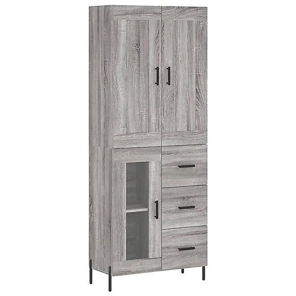 vidaXL Highboard Grau Sonoma 69,5x34x180 cm Holzwerkstoff 3199951 günstig online kaufen