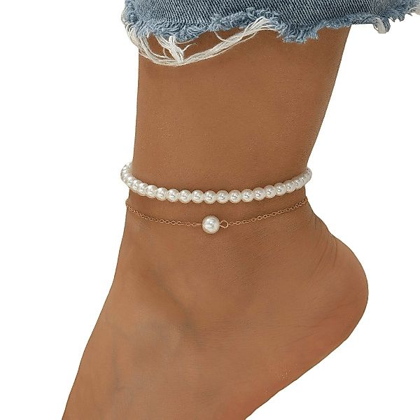 YRIIOMO Fußkette Stilvolle Fußkette mit geometrischem günstig online kaufen