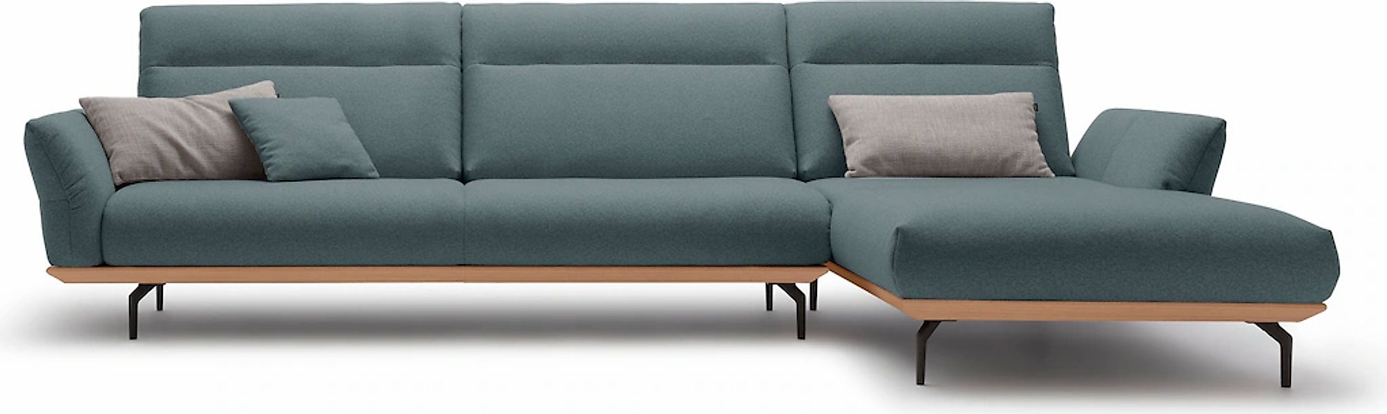 Creation BY ROLF BENZ Ecksofa "CR.460", Sockel in Eiche, Winkelfüße in Umbr günstig online kaufen