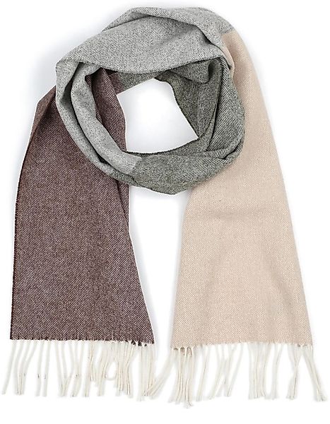 Profuomo Schal Lammwolle Grau Beige Braun - günstig online kaufen
