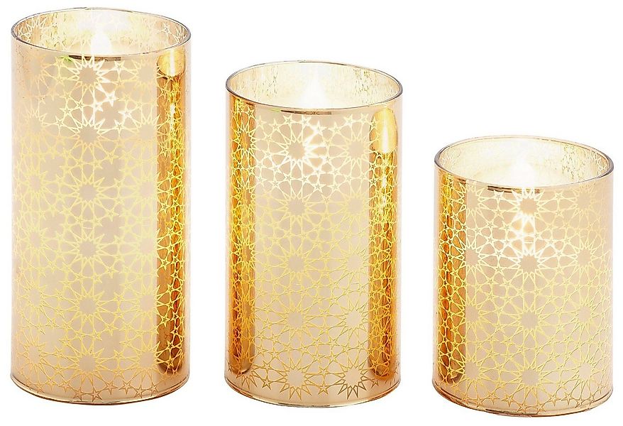 Leonique LED-Kerze Jarle, Weihnachtsdeko (Set, 3-tlg), Ø ca. 7,5 cm, aus Ec günstig online kaufen