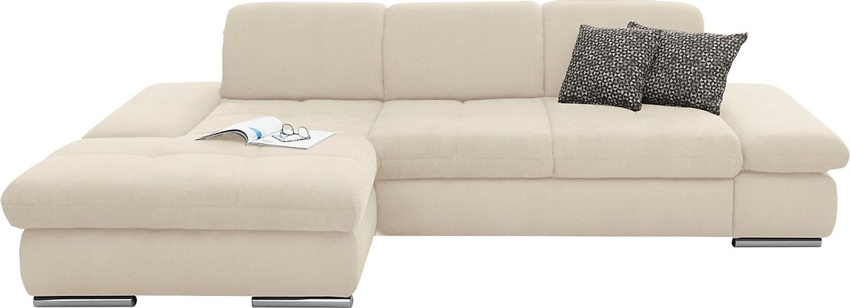 set one by Musterring Ecksofa »SO4100 V«, mit verstellbaren Kopfteilen, wah günstig online kaufen