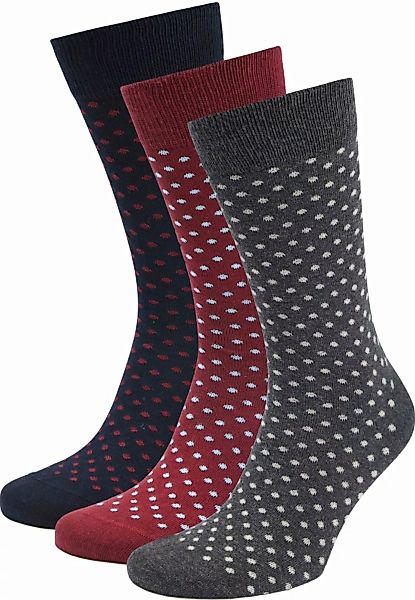 Suitable Socken 3-Pack Polka Dots Mehrfarbig - Größe 42-46 günstig online kaufen