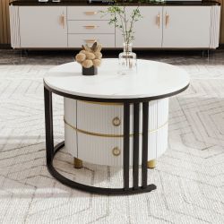 OKWISH Couchtisch 2-in-1 runder Couchtisch (Beistelltisch günstig online kaufen