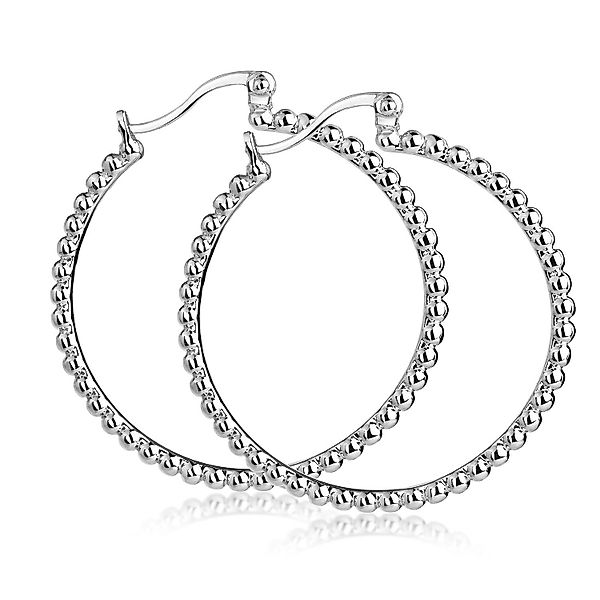 Materia Paar Creolen Damen Silber Kugel günstig online kaufen