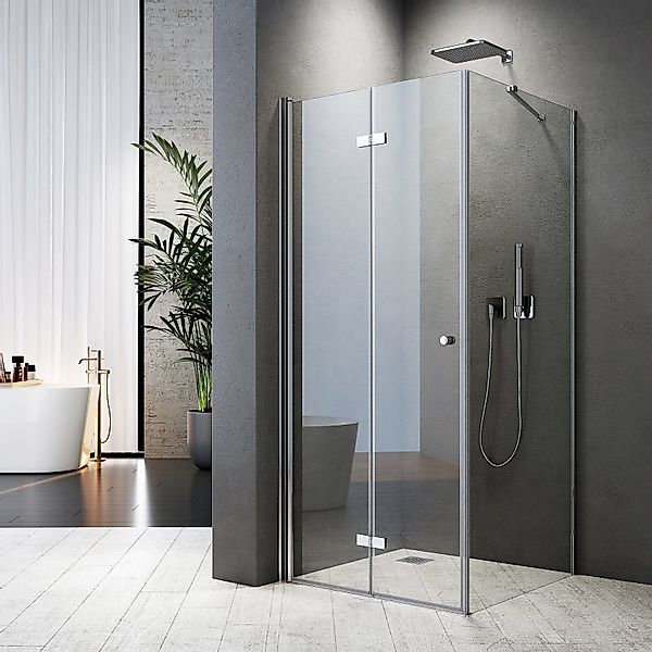 Boromal Eckdusche Duschkabine mit Seitenteil H:185/195cm, günstig online kaufen