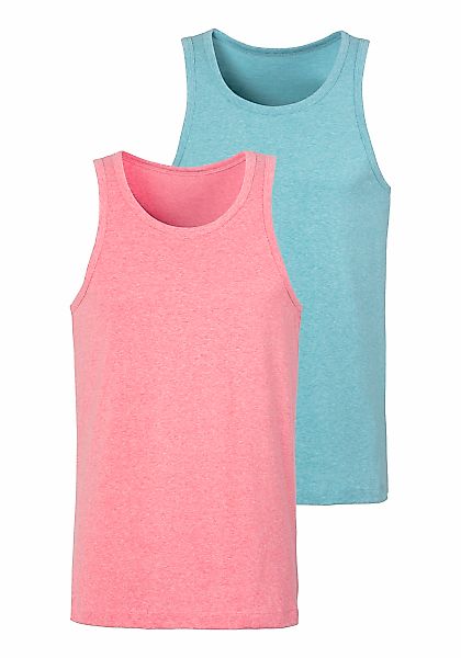 John Devin Tanktop, 2 Stk. in schöner Melange-Optik günstig online kaufen