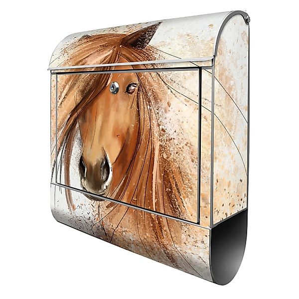 Banjado Design Briefkasten Silber Pulverbeschichtet 39x47x14cm 2 Schlüssel günstig online kaufen