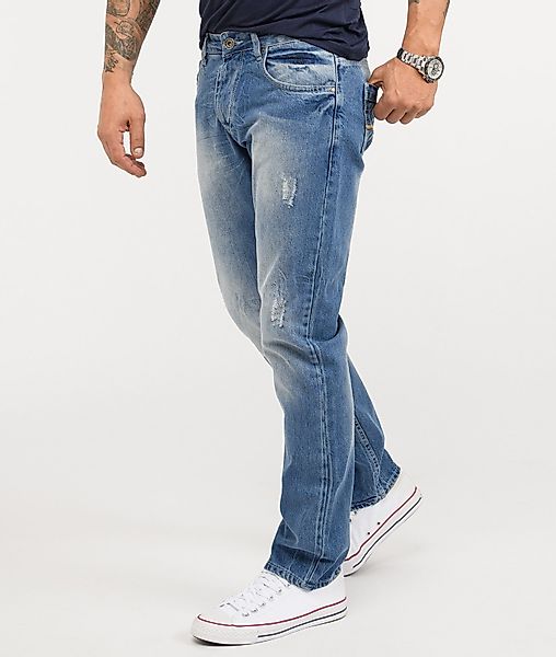Rock Creek Regular-fit-Jeans Herren Jeans Stonewashed günstig online kaufen