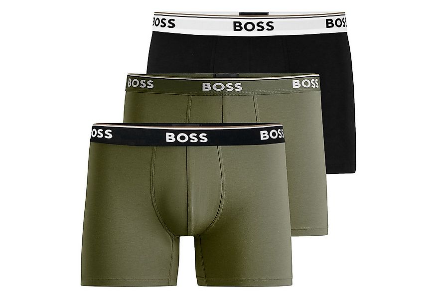 BOSS Boxer Cotton Stretch (3-St) mit umlaufend eingewebtem Markenschriftzug günstig online kaufen