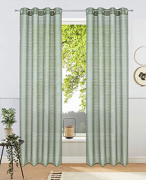 Bruno Banani Gardine "Linus" Ösen 1 Stk. tlg. 1 Schal, eingewebte Querstrei günstig online kaufen