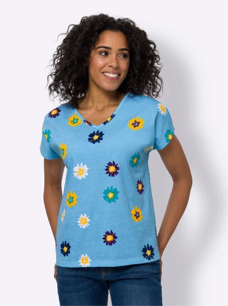 Classic Basics Kurzarmshirt "V-Shirt" 1 Stk. tlg. günstig online kaufen