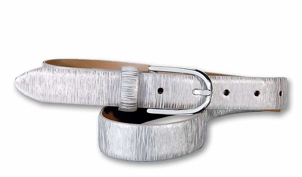 Silbergift Ledergürtel, mit Metallic-Effekt günstig online kaufen