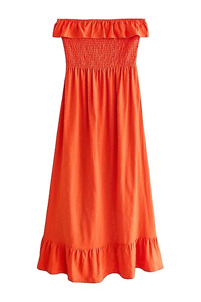 Next Midikleid Sommerkleid Baumwolle Carmenausschnitt und günstig online kaufen