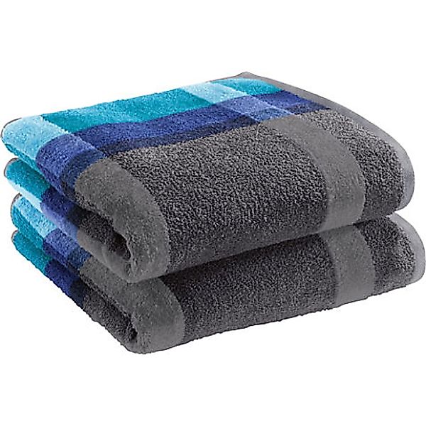Erwin Müller Handtuch Handtuch "Streifen" 2er-Pack, Frottier, Walk-Frottier günstig online kaufen