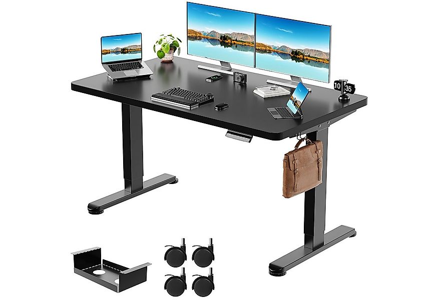 Furnicopia Schreibtisch Höhenverstellbar mit einer 25 mm dicken einteiligen günstig online kaufen