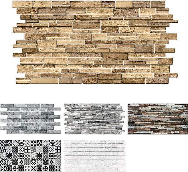 MDEKOR 3D Wandpaneel PVC Wandverkleidung 48,5x96 cm für Küche, Bad & mehr, günstig online kaufen