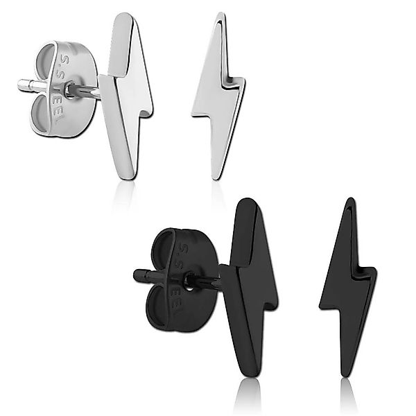 viva-adorno Paar Ohrstecker Blitz Edelstahl Ohrringe günstig online kaufen