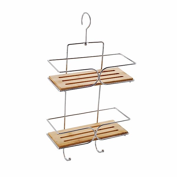 MSV Duschregal Joy 25 cm x 11 cm x 38,5 cm Braun-Silber günstig online kaufen