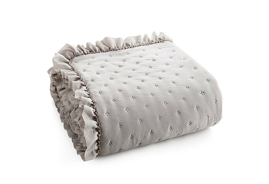 Eurofirany Tagesdecke VANESA & LIBI, Stepppdecke Rüsche Bettüberwurf gestep günstig online kaufen