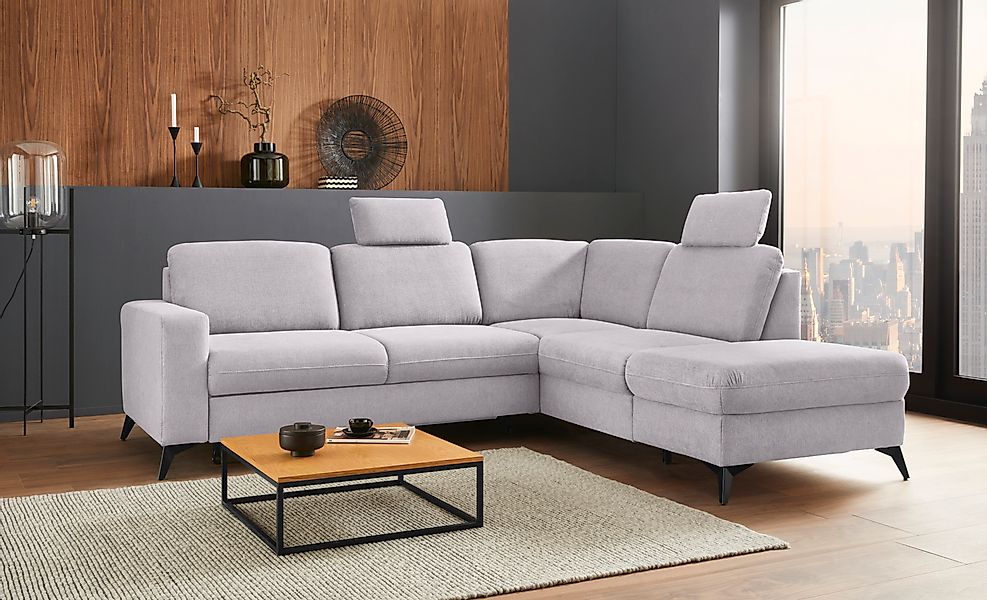 Places of Style Ecksofa »Lolland L-Form«, Wahlweise mit Bettfunktion und St günstig online kaufen