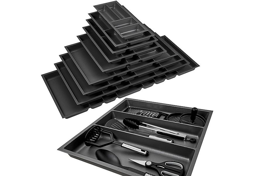 SO-TECH® Besteckeinsatz Orga-Box 2 silbergrau Canvas Leinwand Struktur für günstig online kaufen