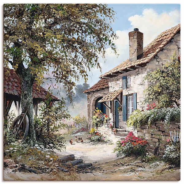 Artland Leinwandbild "Opas Haus" Garten 1 Stk. tlg. als Leinwandbild, Wanda günstig online kaufen