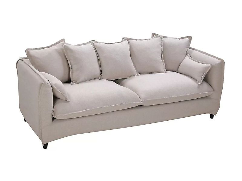 Sofa 3-Sitzer- Stoff - Beige - RAMSES günstig online kaufen