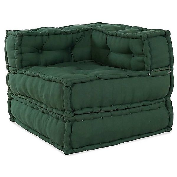 vidaXL Sofa Pouf Modular Sofa Grün 70x70x54 cm Stoff günstig online kaufen