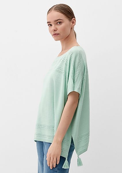 s.Oliver Poncho Poncho aus Viskosemix Quasten günstig online kaufen