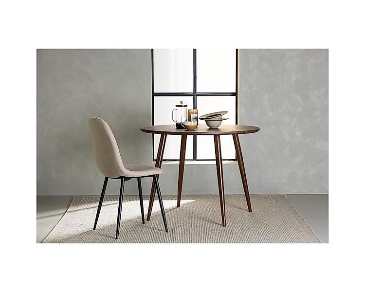 BOURGH Esstisch SANFORD runder Esstisch Ø100cm - Esszimmertisch walnuss, in günstig online kaufen