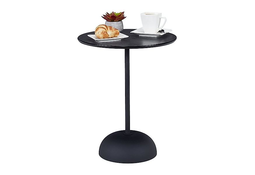 relaxdays Beistelltisch Runder Beistelltisch in Schwarz günstig online kaufen