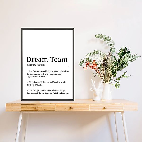 Tigerlino Poster Dream-Team Definition Mitarbeiter Geschenk günstig online kaufen