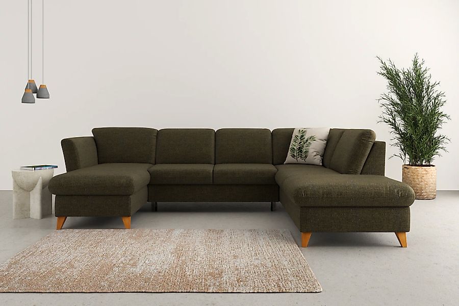 Home affaire Wohnlandschaft "Trelleborg U-Form" Federkern-Polsterung, wahlw günstig online kaufen