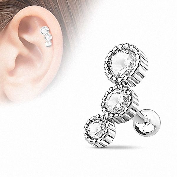 Taffstyle Piercing-Set Tragus Piercing mit 3 günstig online kaufen
