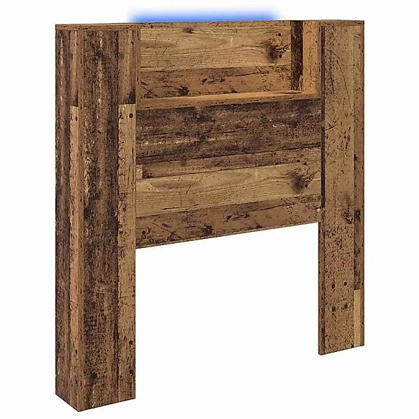 vidaXL Kopfteil mit Regal Altholz 100 x 15 x 103,5 cm Holzwerkstoff 3418651 günstig online kaufen