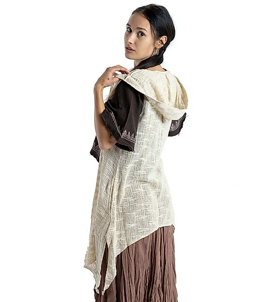 Guru-Shop Langjacke Offener Cardigan mit Kapuze, günstig online kaufen
